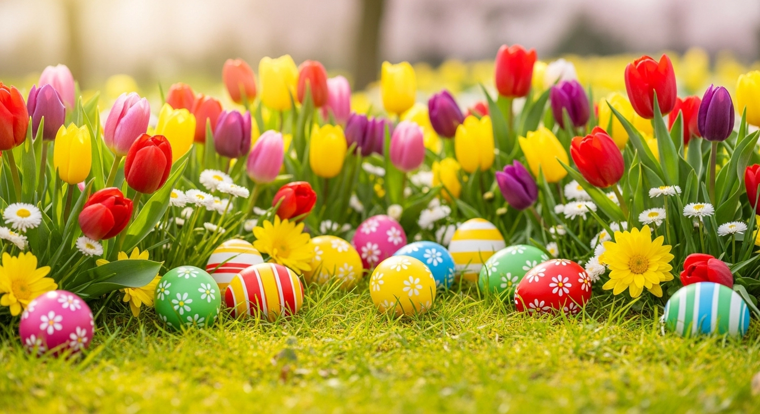 Winterfest Leadership Akademie - Tulpen und Ostereier in verschiedenen Farben